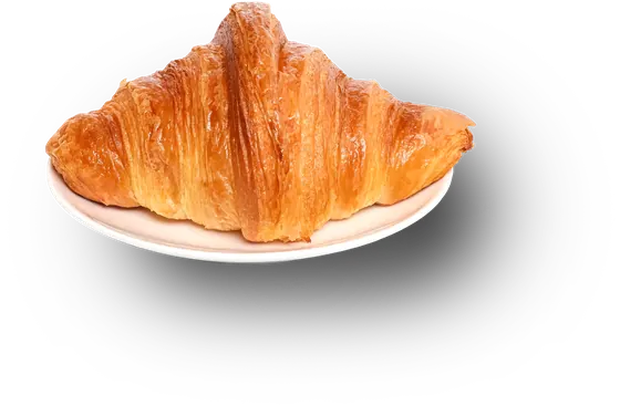 A golden, flaky croissant
